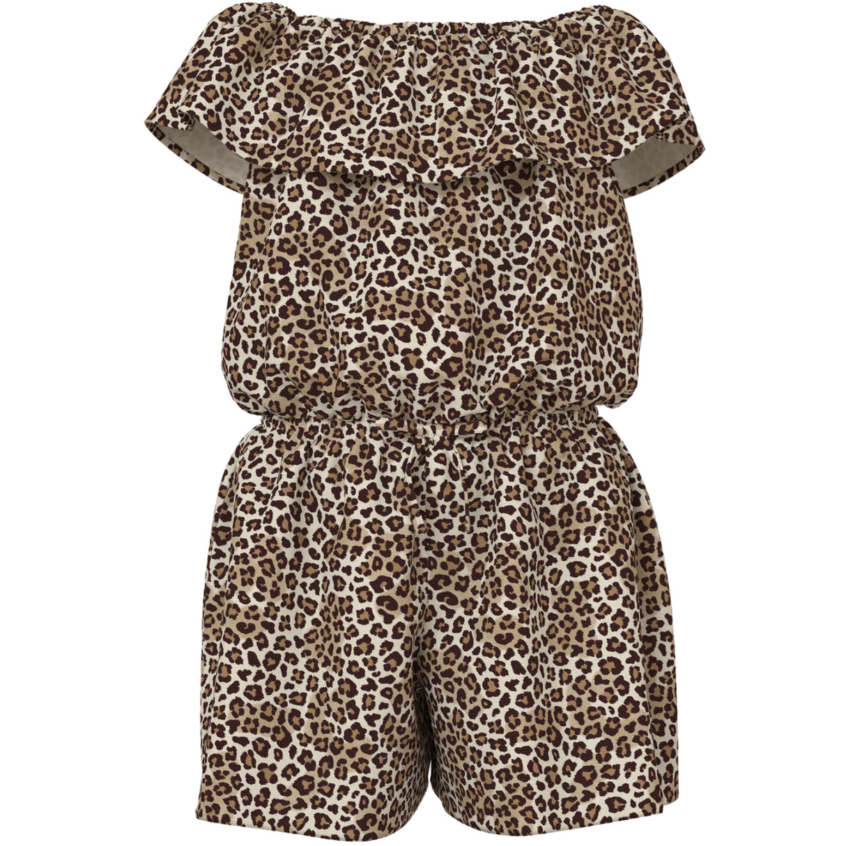 Name It Turtledove Leopard Nkfvinaya Ss Playsuit Fffff Noos