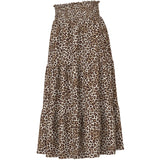 Name It Turtledove Leopard Nkfvinaya Long Wide Skjørt