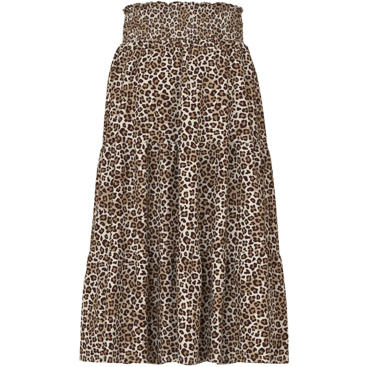 Name It Turtledove Leopard Nkfvinaya Long Wide Skjørt