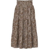 Name It Turtledove Leopard Nkfvinaya Long Wide Skjørt