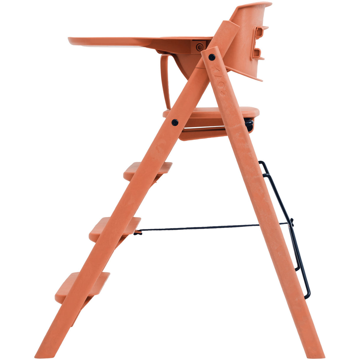 KAOS Terracotta Pink Klapp High Stol Recycled Med KLAPP® Safety Rail & Tray Bundle