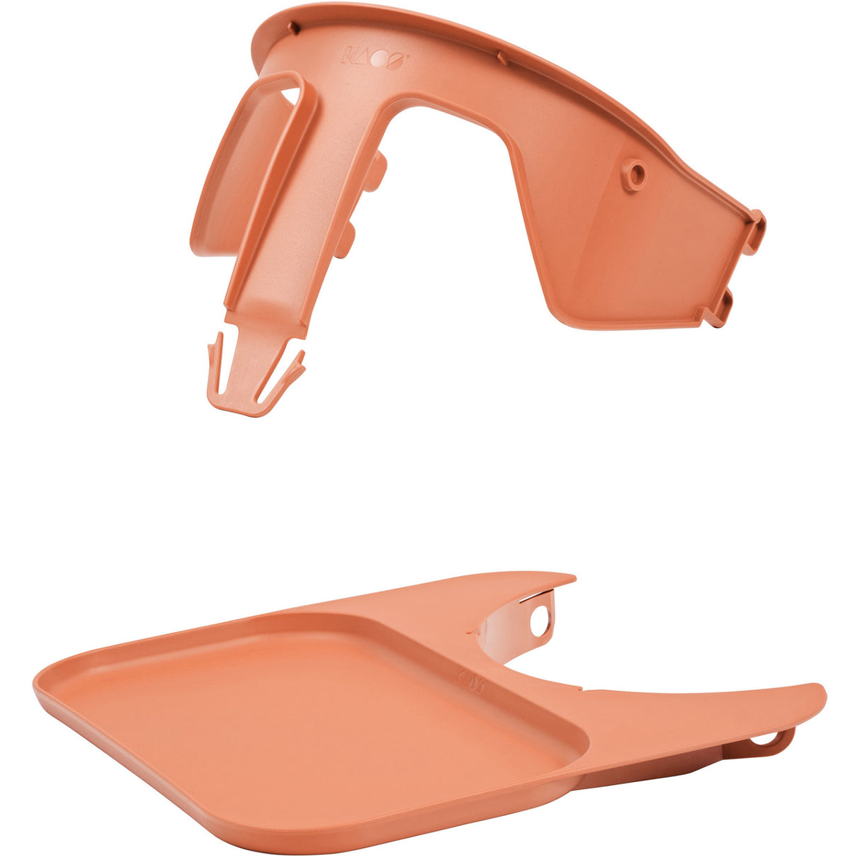 KAOS Terracotta Pink Klapp High Stol Recycled Med KLAPP® Safety Rail & Tray Bundle