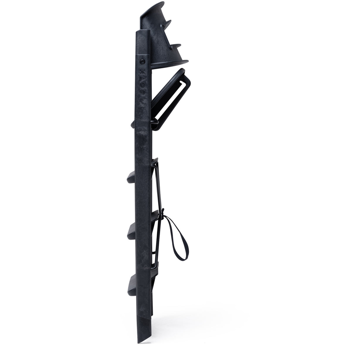 KAOS Charcoal Black Klapp High Stol Recycled Med KLAPP® Safety Rail & Tray Bundle