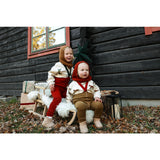 Silly Silas Maple Leaf With Dark Forest Green Footless Strømpebukser Christmas Edition