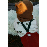 Silly Silas Maple Leaf With Dark Forest Green Footed Strømpebukser Christmas Edition