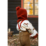 Silly Silas Acorn Brown With Maple Leaf Footed Strømpebukser Christmas Edition