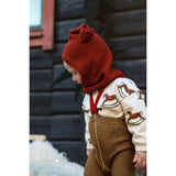 Silly Silas Acorn Brown With Maple Leaf Footless Strømpebukser Christmas Edition