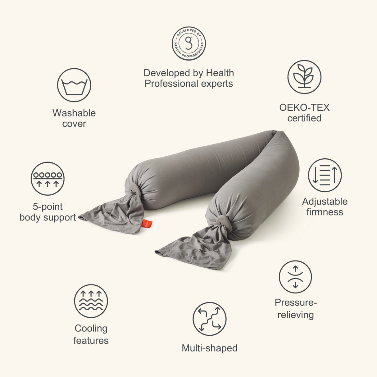 bbhugme Stone/Plum Pregnancy Pute