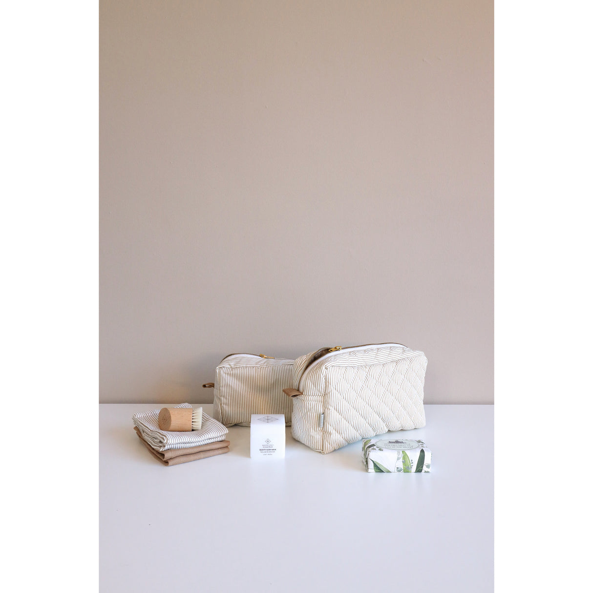 Cam Cam Copenhagen Classic Stripes Camel Wash Cloth 4 Pakke