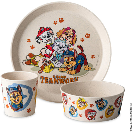 Koziol Organic Moon Small Tallerken + Skål + Kopp Connect Grow Paw Patrol