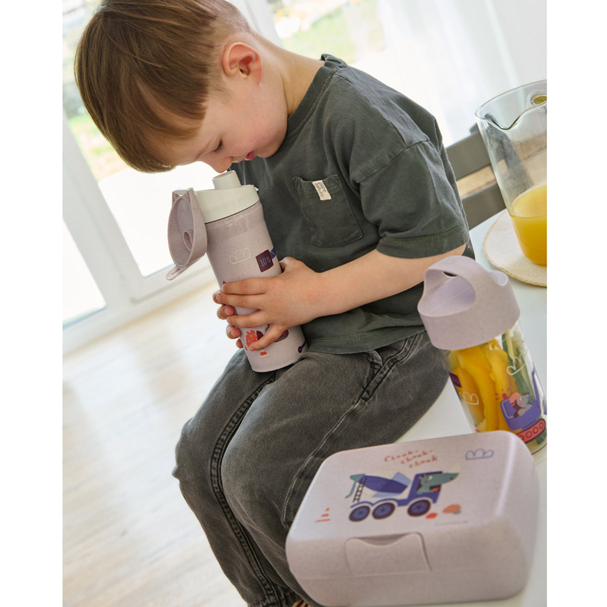 Koziol Organic Purple Grey Water Flaske 500Ml Stan 0,5 Trucks