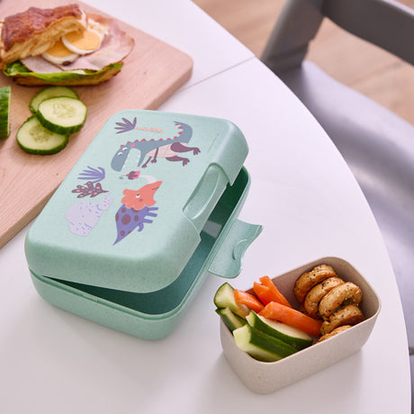 Koziol Organic Sage Green Lunch Box Med Separation Skål Candy L Rex