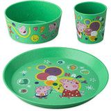 Koziol Organic Spring Green Small Tallerken + Skål + Kopp Connect Peppa Pig Pop