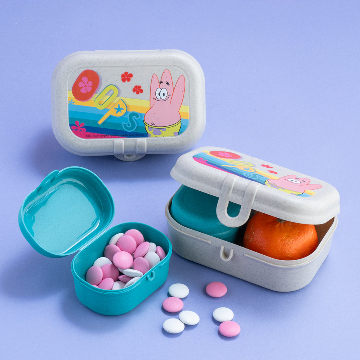 Koziol Organic Sand Lunch Box Sett Pascal Ready Mini Spongebob Patrick