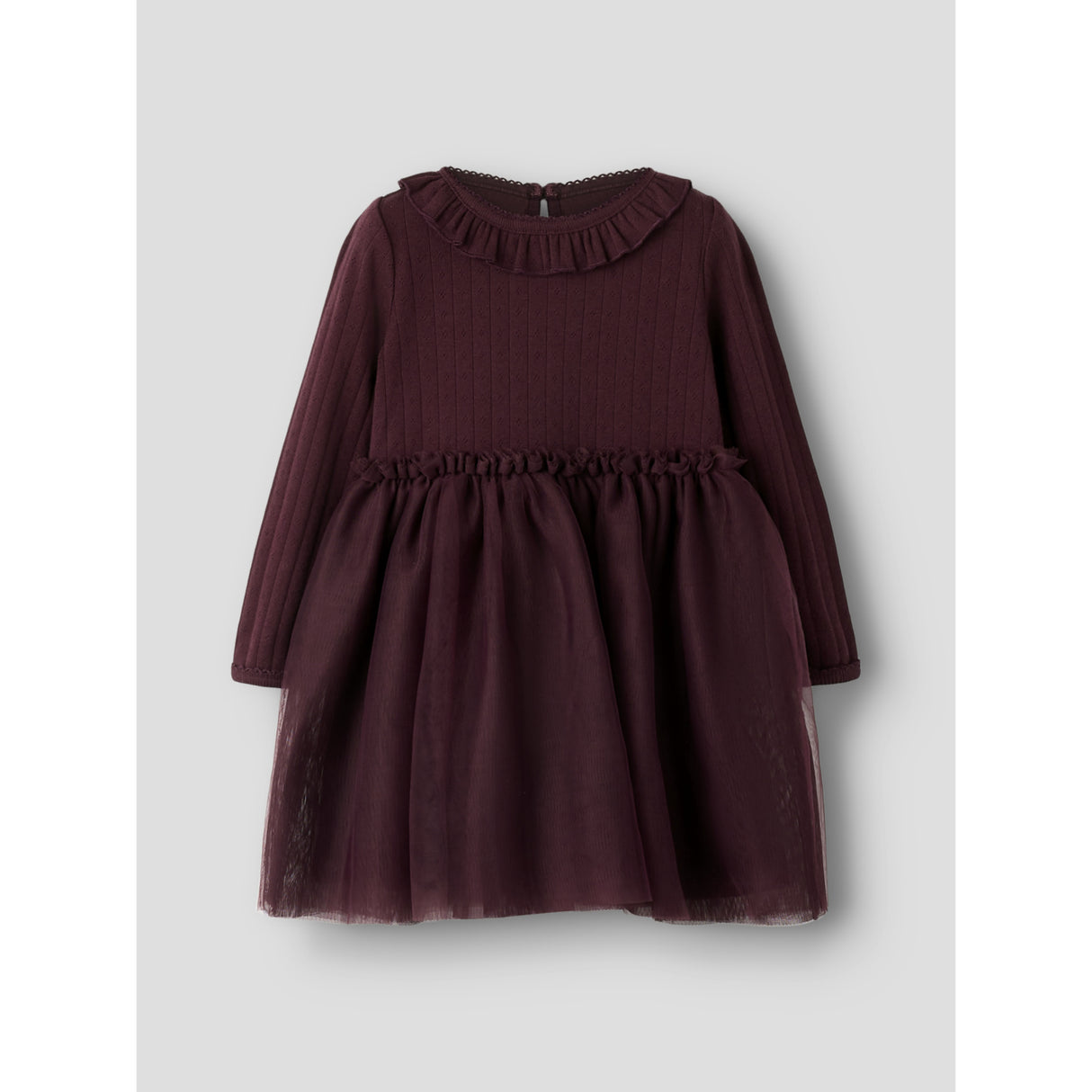 Lil'Atelier Catawba Grape Nmfsolange Ls Tyll Kjole Lil