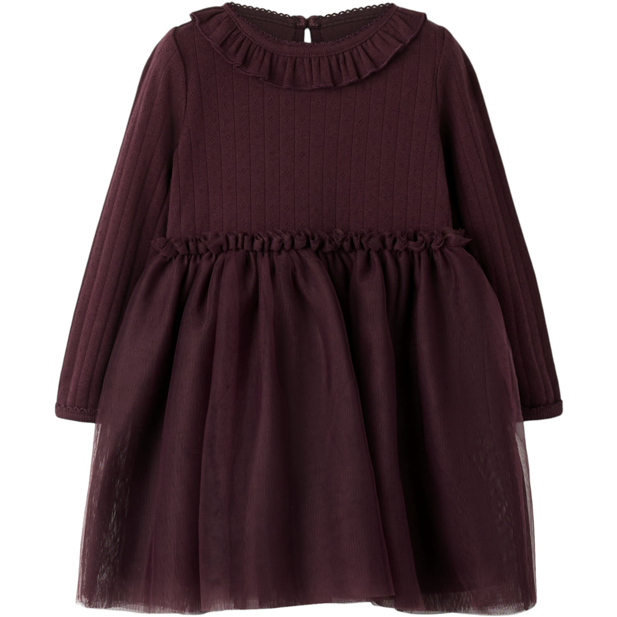 Lil'Atelier Catawba Grape Nmfsolange Ls Tyll Kjole Lil