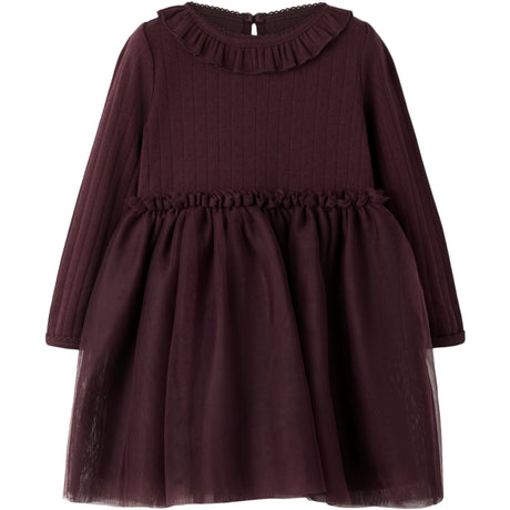 Lil'Atelier Catawba Grape Nmfsolange Ls Tyll Kjole Lil