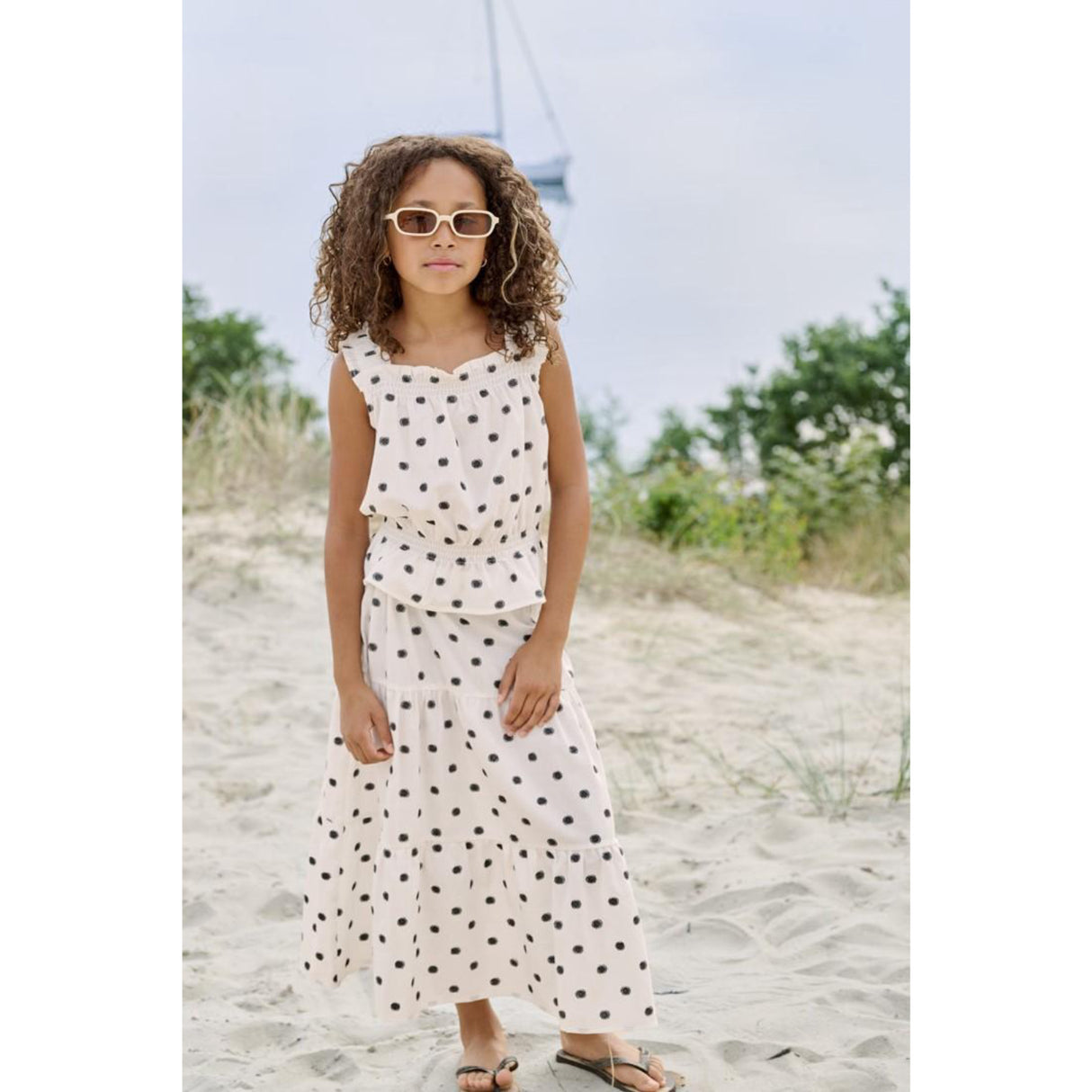 kids ONLY Cloud Dancer Black Dots Kogsweta Sl Topp Wvn