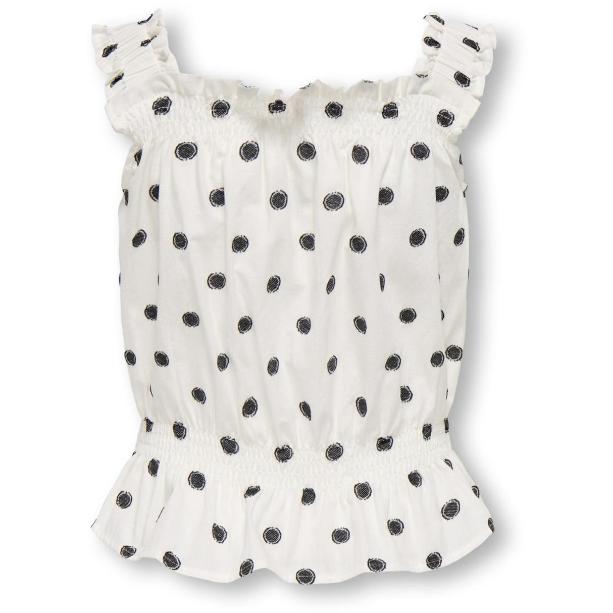 kids ONLY Cloud Dancer Black Dots Kogsweta Sl Topp Wvn