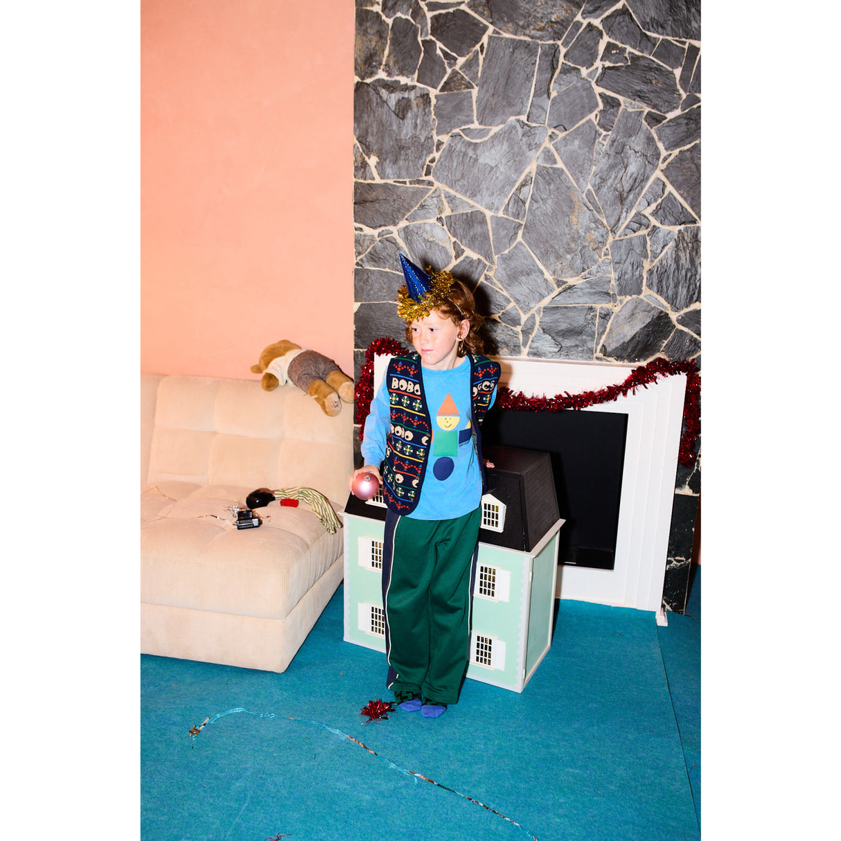 Bobo Choses Multicolor Toys All Over Strikket Vest