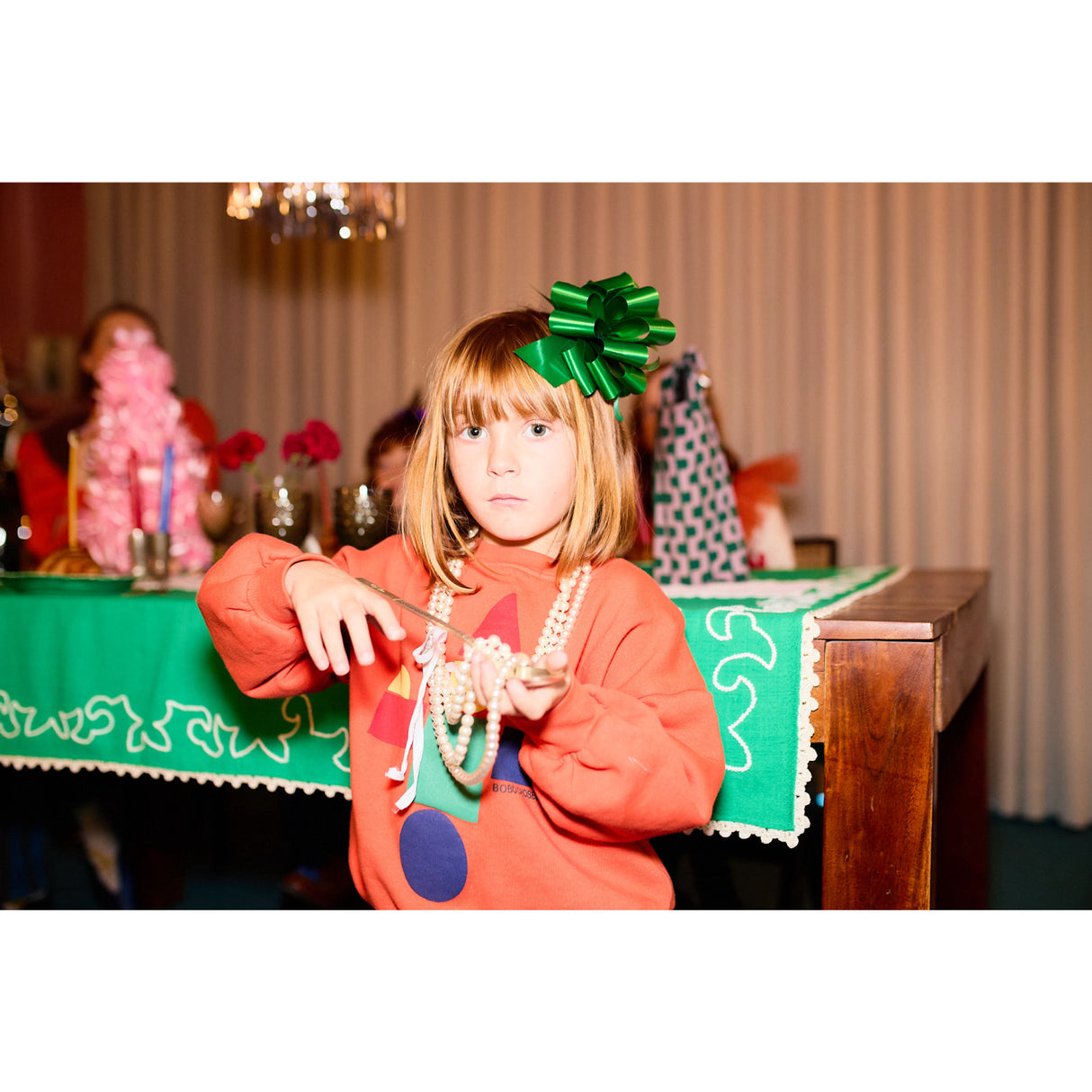 Bobo Choses Orange Wooden Leketøy Collegegenser