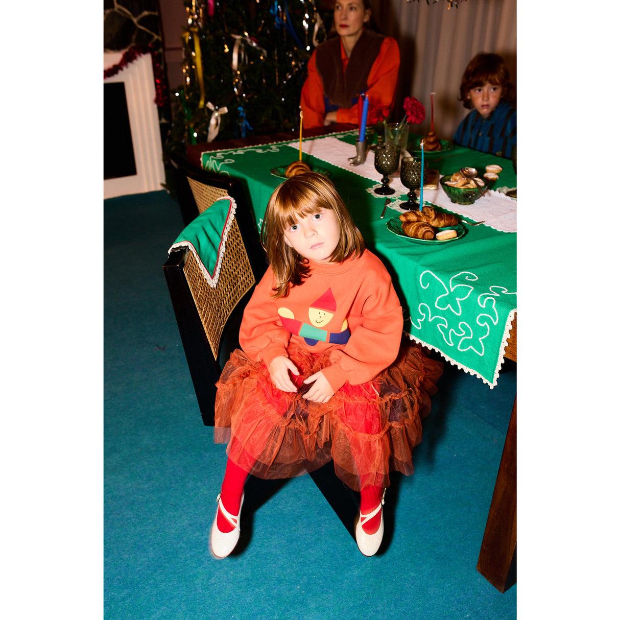 Bobo Choses Orange Wooden Leketøy Collegegenser