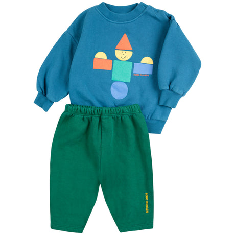 Bobo Choses Navy Blue Wooden Leketøy Fleece Sett