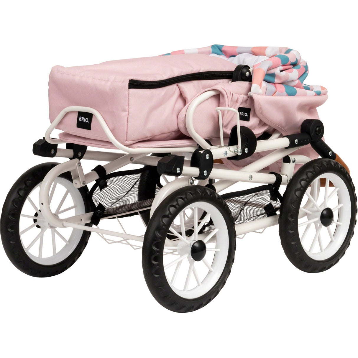 BRIO® Kombi Dukkevogn, Dråbemønster, Pink