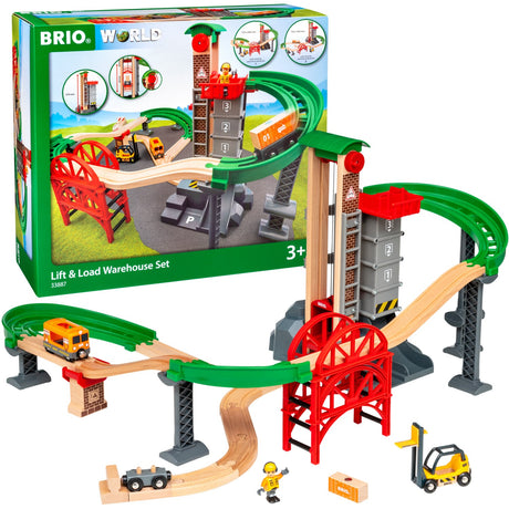 BRIO® 33887 Togbane, Løft & Læs Med Lagerbygning