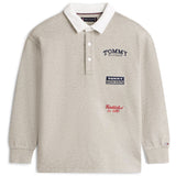 Tommy Hilfiger Mid Grey Heather Multi Print Polo Ls