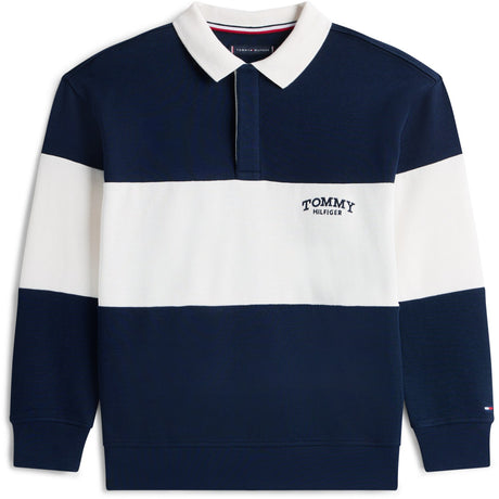 Tommy Hilfiger Dark Night Navy Colourblock Colourblock Polo Ls