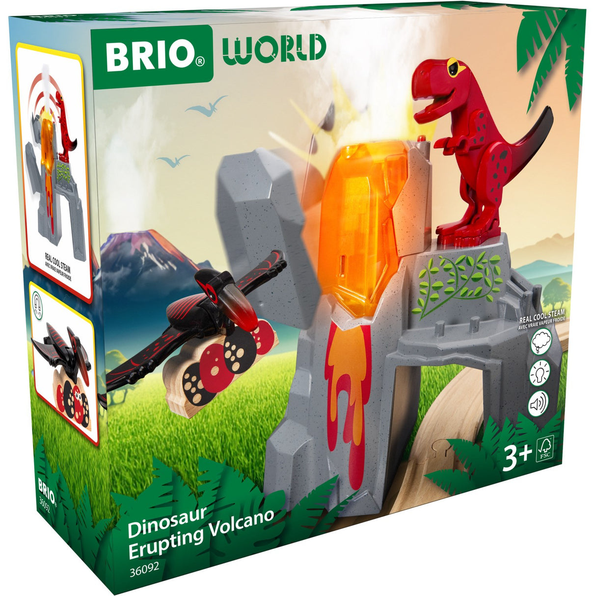 BRIO® 36092 Aktiv Vulkan Med Dinosaurer