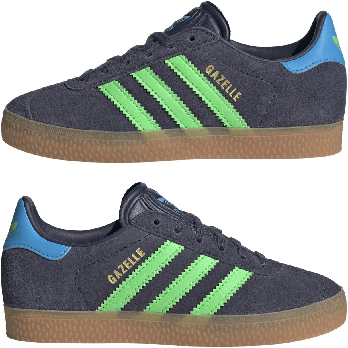 adidas Originals Shadow Navy/Screaming Green/Lucid Aquamarine Gazelle C Sneakers