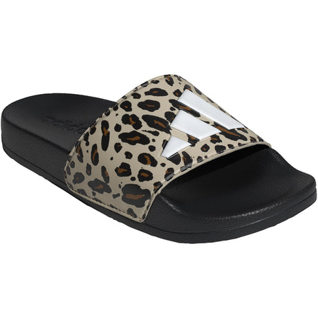 adidas Originals Crystal Linen/Core White/Core Black Adilette Shower Logo K Sandal