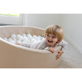 Tumble Time Taupe Ball Pool i Vegan PU ø90cm 150 stk. Baller