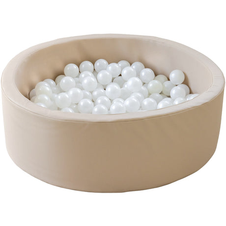 Tumble Time Taupe Ball Pool i Vegan PU ø90cm 150 stk. Baller
