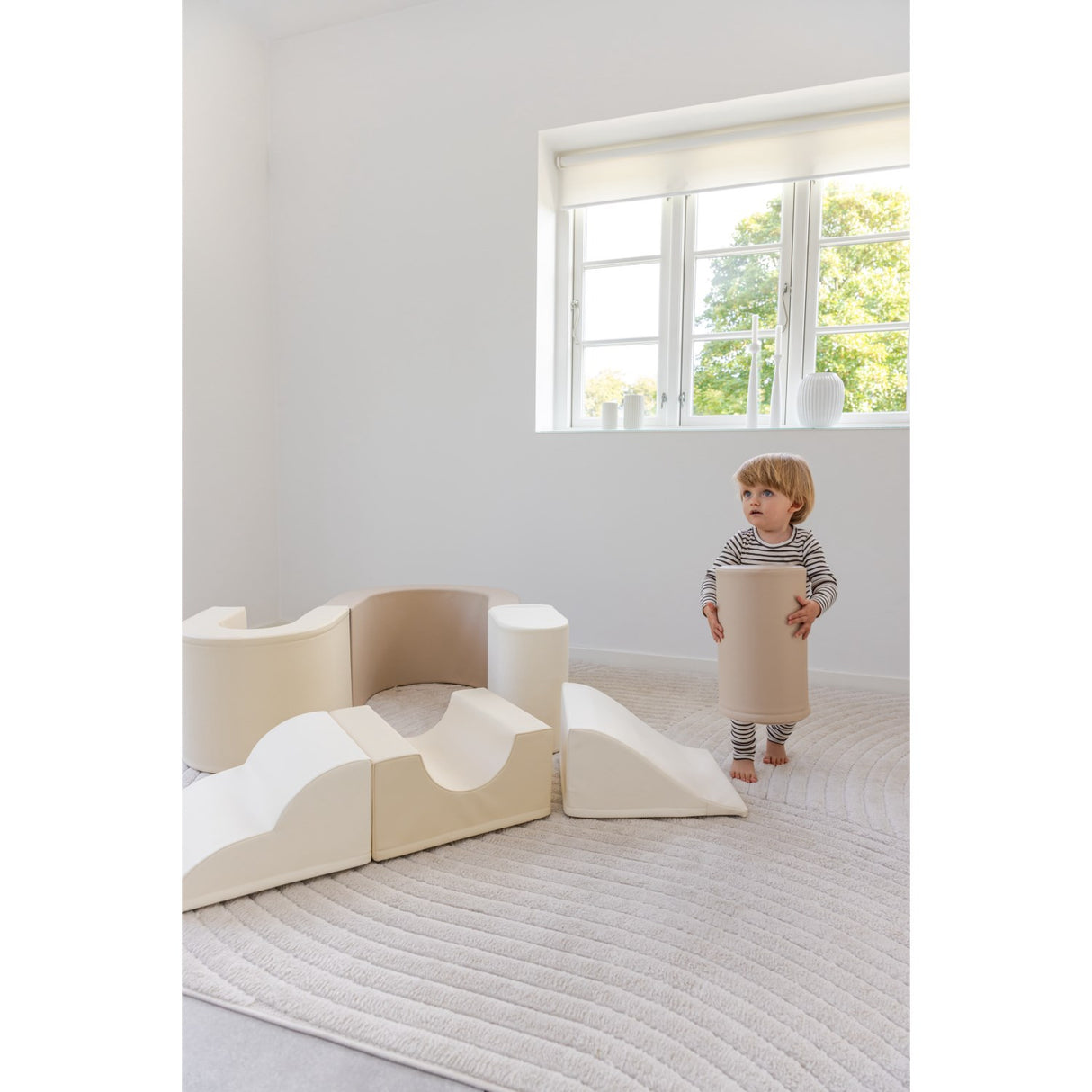 Tumble Time Rainbow 7-delt trommesett i vegansk PU-skinn