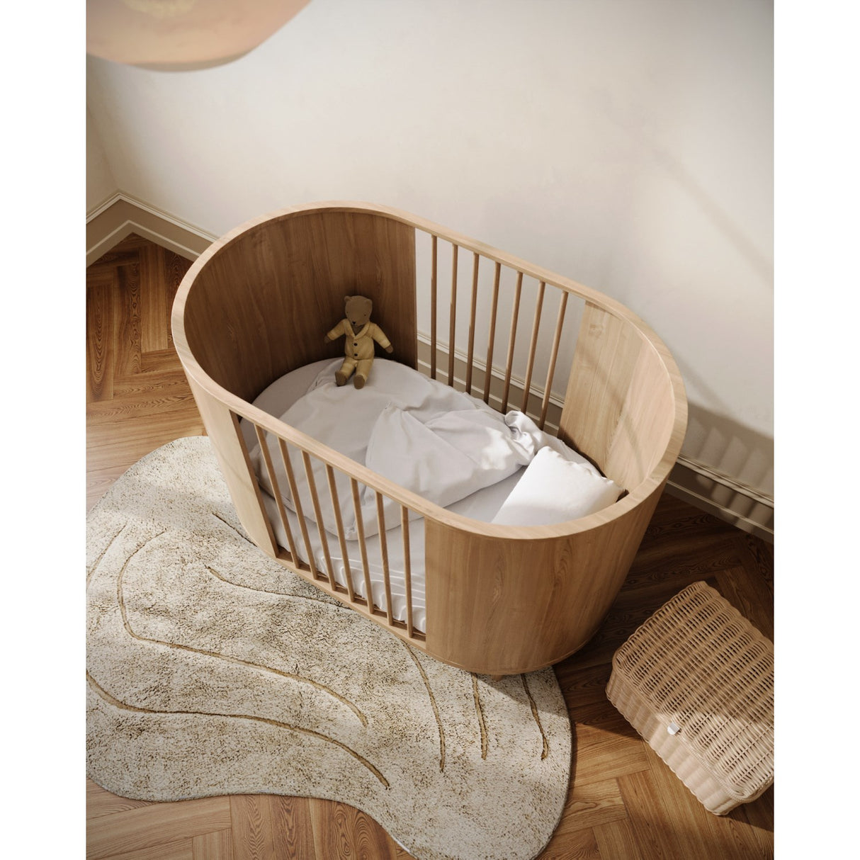 KAS Kopenhagen Oak Kai Baby Cot