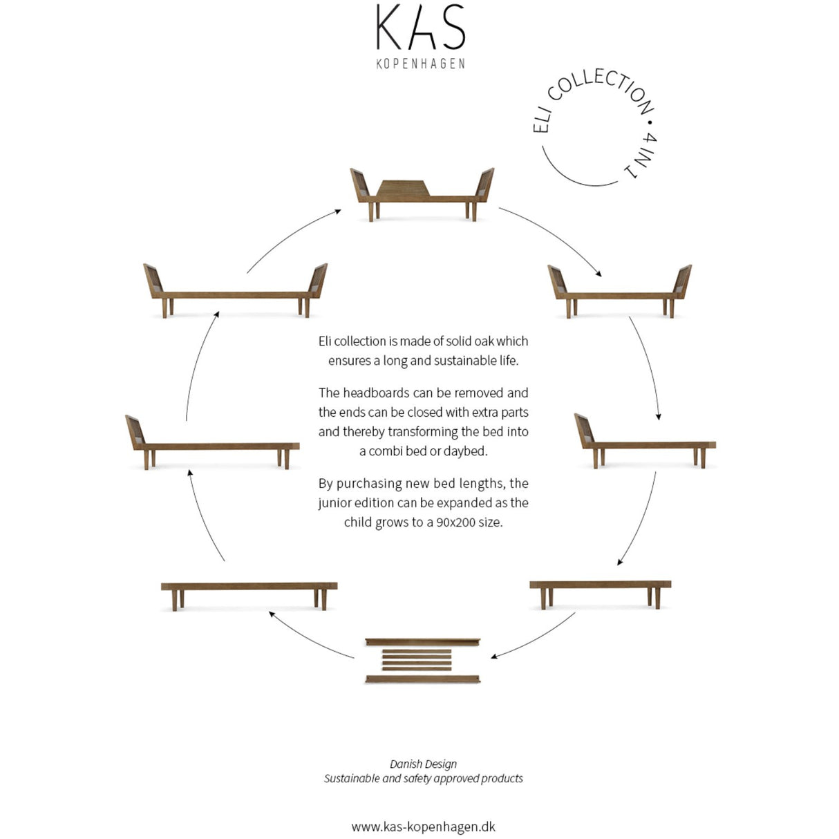 KAS Kopenhagen Smoked Oak Eli Combi Seng Junior