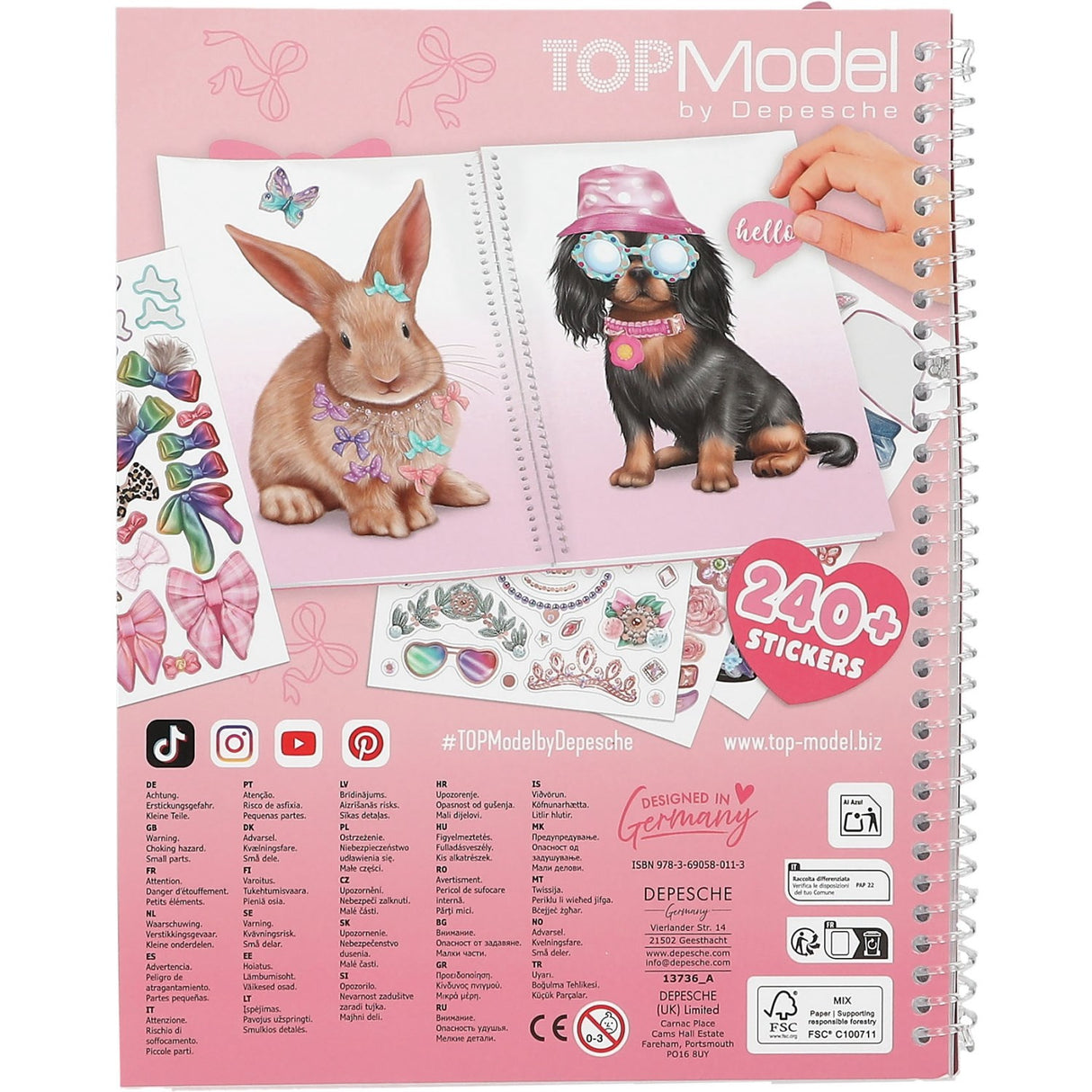 TOPModel Cute Animals Kjole Me Up Stickers Bok