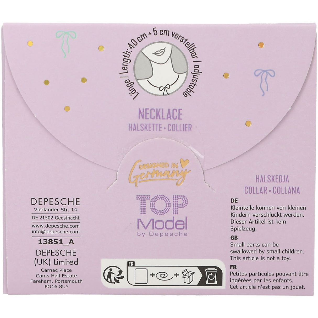 TOPModel BFF Necklace Sett Med Bue Assorteret