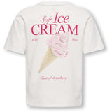 kids ONLY Cloud Dancer Icecream Koghelen Life S/S Loose Tee Jrs Noos