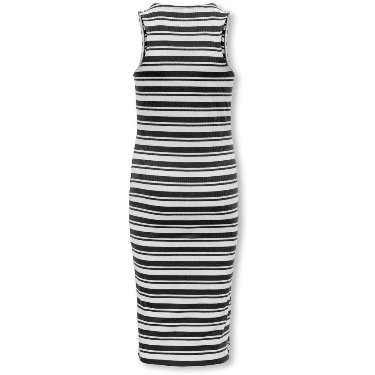 kids ONLY Black Mix White Stripes Kogbelfast Life Stripe Sl Midi Kjole Jrs
