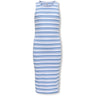kids ONLY Riviera Mix White Stripes Kogbelfast Life Stripe Sl Midi Kjole Jrs