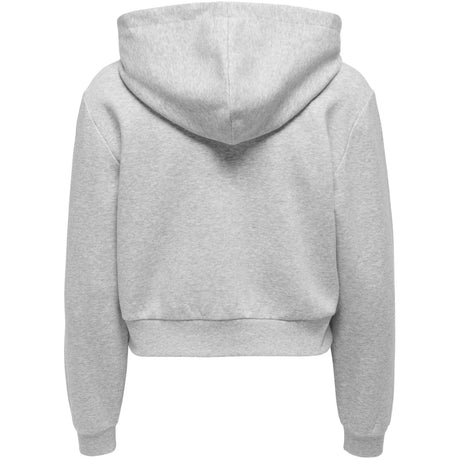 kids ONLY Light Grey Melange Kogsweat L/S Hettegenser Zip Swt