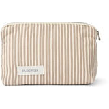 Studio Feder Brown Beach Stripe Celia Mini Toiletry Veske Bomull
