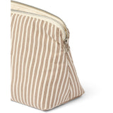 Studio Feder Brown Beach Stripe Celia Mini Toiletry Veske Bomull