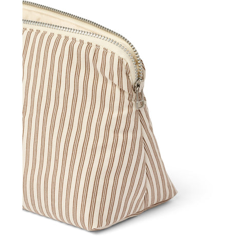 Studio Feder Brown Beach Stripe Celia Mini Toiletry Veske Bomull