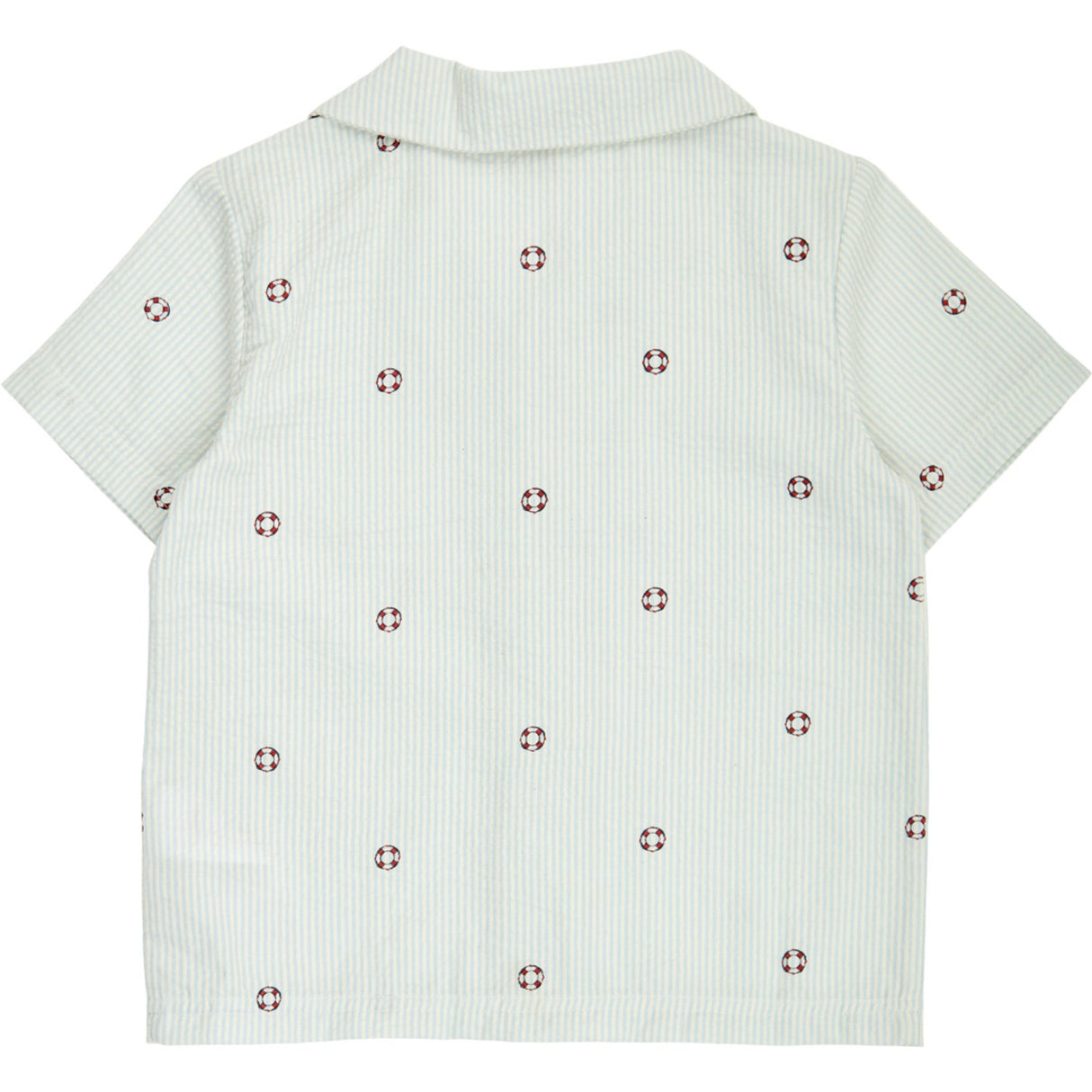Müsli Tofu/ Ocean/ Mineral Red Seersucker Stripe S/S Skjorte