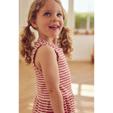 Müsli Mineral Red/ Tofu Rib Stripe Peplum Topp